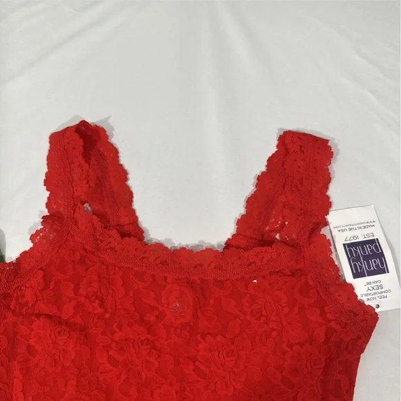 NWT $52 Hanky Panky [ XS ] 1390L Signature Sheer Lace Lingerie Camisole Red - Picture 5 of 14